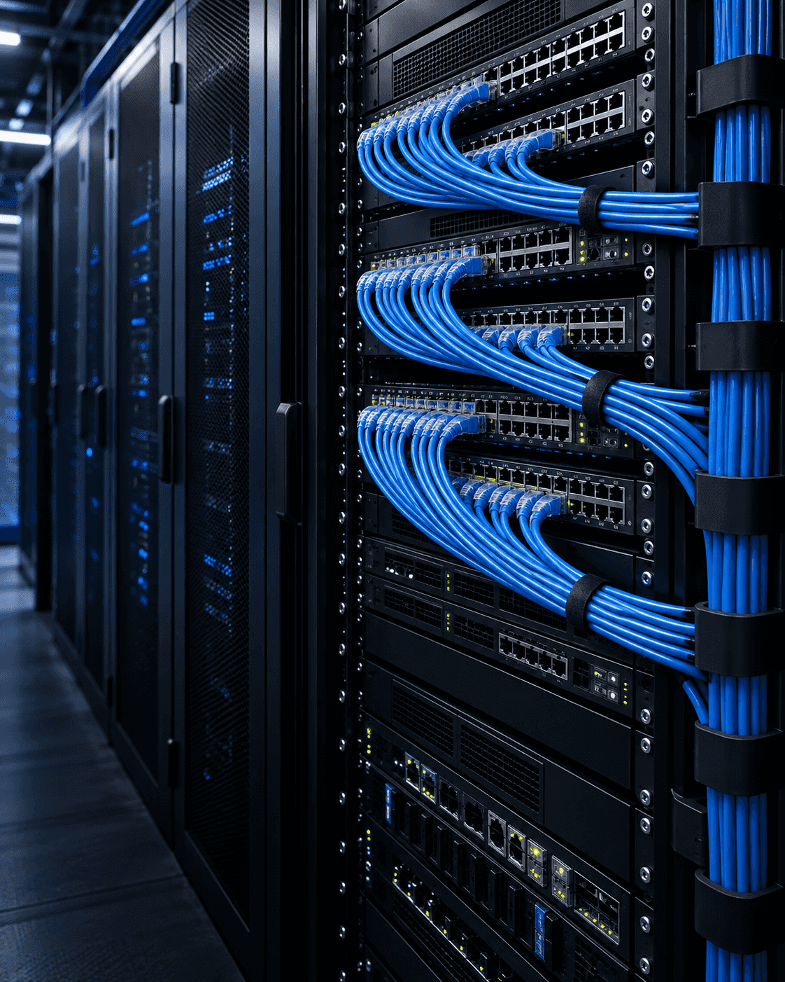 Rack con cableado estructurado